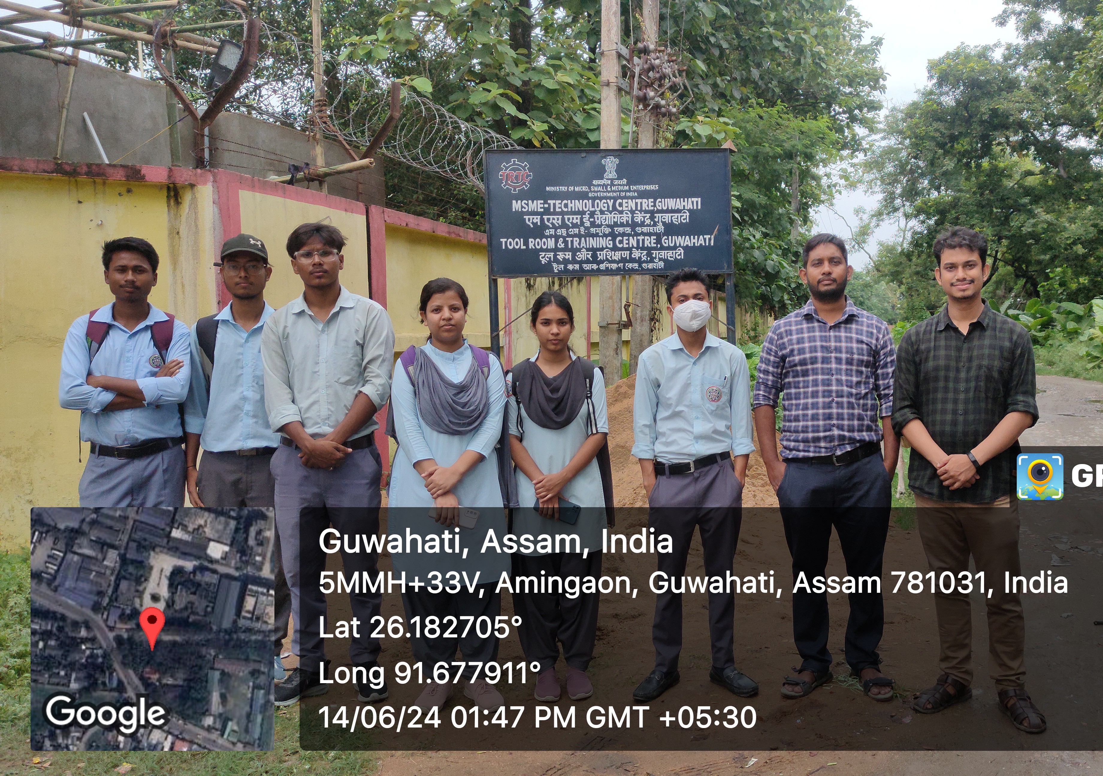 Educational visit to Tool Room and Training Centre MSME, Guwahati by students of Department of Physics, North Gauhati College on 14.06.2024