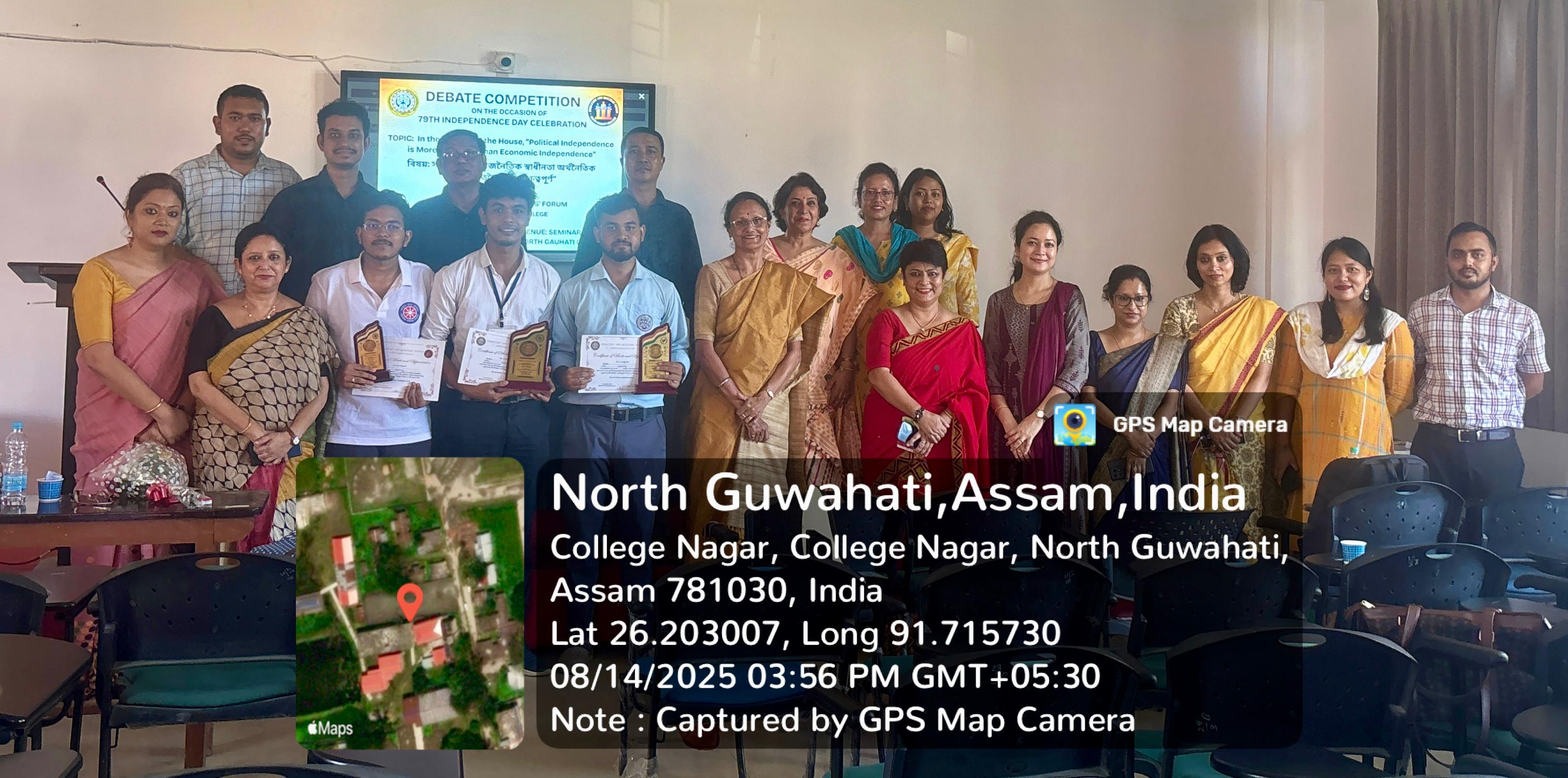 Debate Competition organised by Debaters` and Quizzers` Forum on the occasion of 79th Independence Day Celebration on 14.08.2025