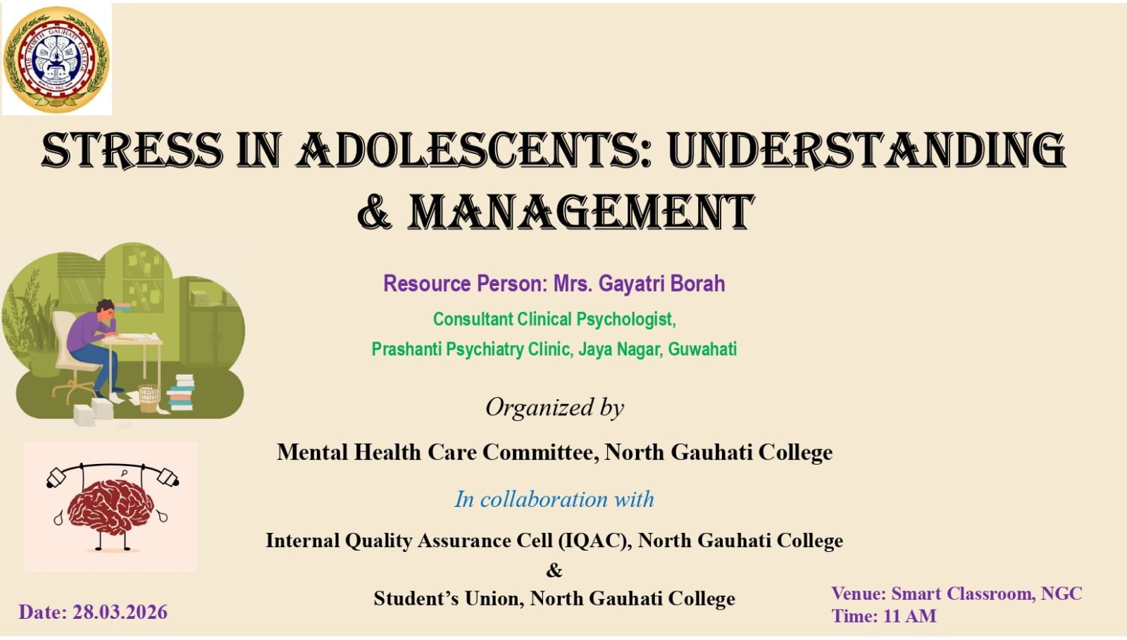 Stress in Adolescents: Understanding and Management, 28 March, 2026