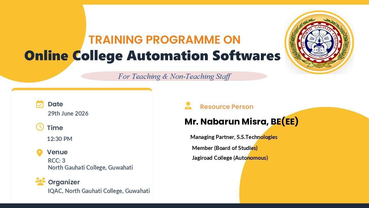 Training Programme on Online College Automation Software, 2026
